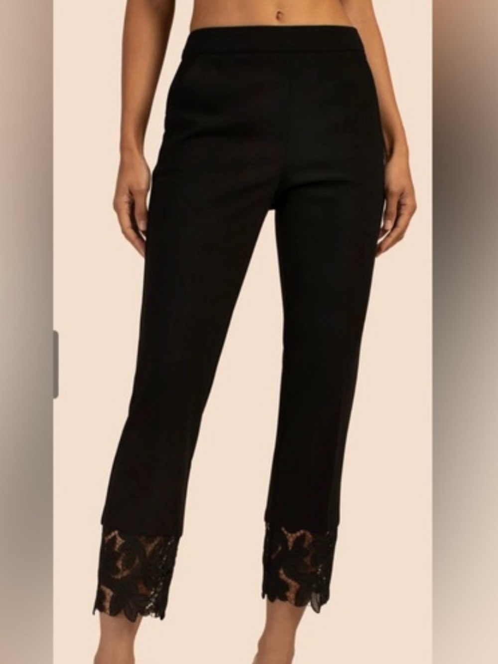 Trina Turk Black Lace Trim Neptune Pants